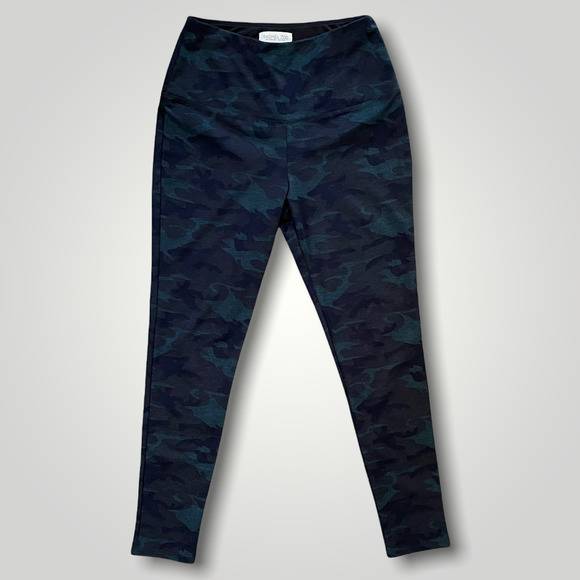 Rachel Zoe High Waisted Ponte Leggings in Blue Camouflage - Picture 1 of 11